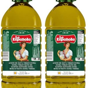 LA ESPAÑOLA Aceite de Oliva Virgen Extra Selección Mediterránea, Garrafa 5L, AOVE de Sabor Equilibrado Ideal para Cocinar y en Crudo (Paquete de 2)
