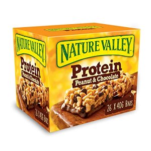 Nature Valley Protein, Barritas de Proteína de Cacahuete y Chocolate, Ingredientes Naturales, Apto para Vegetarianos, 26x40gr