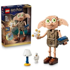 LEGO Harry Potter 2en1 Dobby el Elfo Libre de Juguete – Kit de Maquetas Transformable en Figura de Kreacher – Decoración para el Dormitorio – Regalo para Niñas, Niños y Fans de 8+ Años – 76469