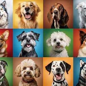 Nattork Puzzle de 1000 Piezas para Adultos| Perros Coloridos Puzzle 1000 Piezas para Niños de 6 9 12años Familia Juego