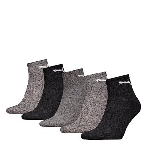 PUMA Calcetines cortos unisex (5 unidades), gris / gris, 43-46