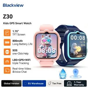 Reloj Inteligente para Niños Blackview Z30, Reloj Telefónico para Niños, Triple Posicionamiento AI LBS+WiFi+GPS, Videollamada 4G, Reloj Telefónico Inteligente