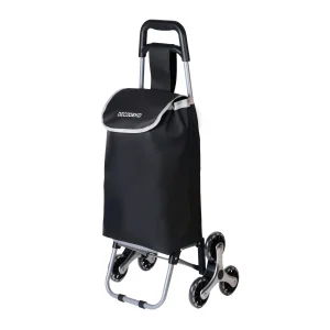 Carrito de Compra Plegable 6 Ruedas, Carro de Compra con Bolsa Oxford Extraíble, Carro Escalera Ligero de Aluminio, Carrito Portátil para Subir Escaleras, Carro Multiusos con Ruedas Giratorias para Compras, Mercado, Hogar y Transporte