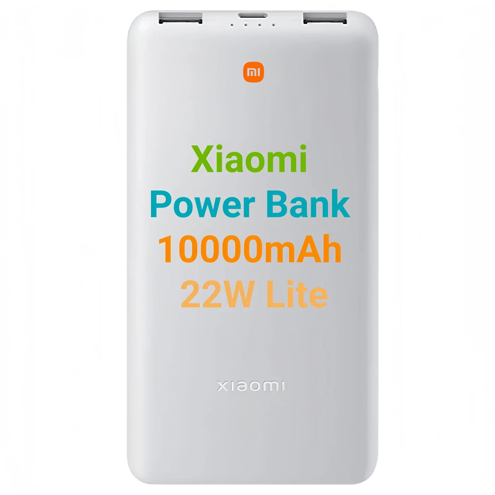 Xiaomi Power Bank 10000mAh 22W Lite - Batería portátil ligera con carga rápida 22.5W, 3 puertos y apta para llevar en avión