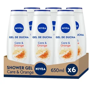 NIVEA Pack Ahorro Shower Gel  Care & Orange 6 x 650ml