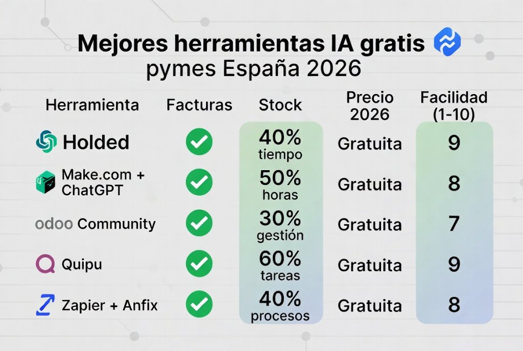 Mejores herramientas IA gratis pymes España 2026-2027