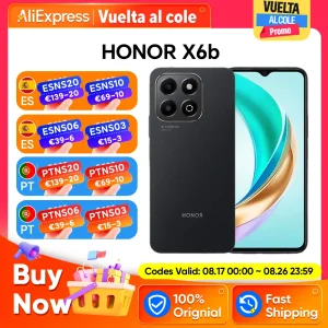 HONOR X6b, Versión EU, Smartphone con Batería de 5200 mAh, Gran Almacenamiento de 8(4+4)GB+128GB, Cámara Ultra Nítida con IA de 50MP