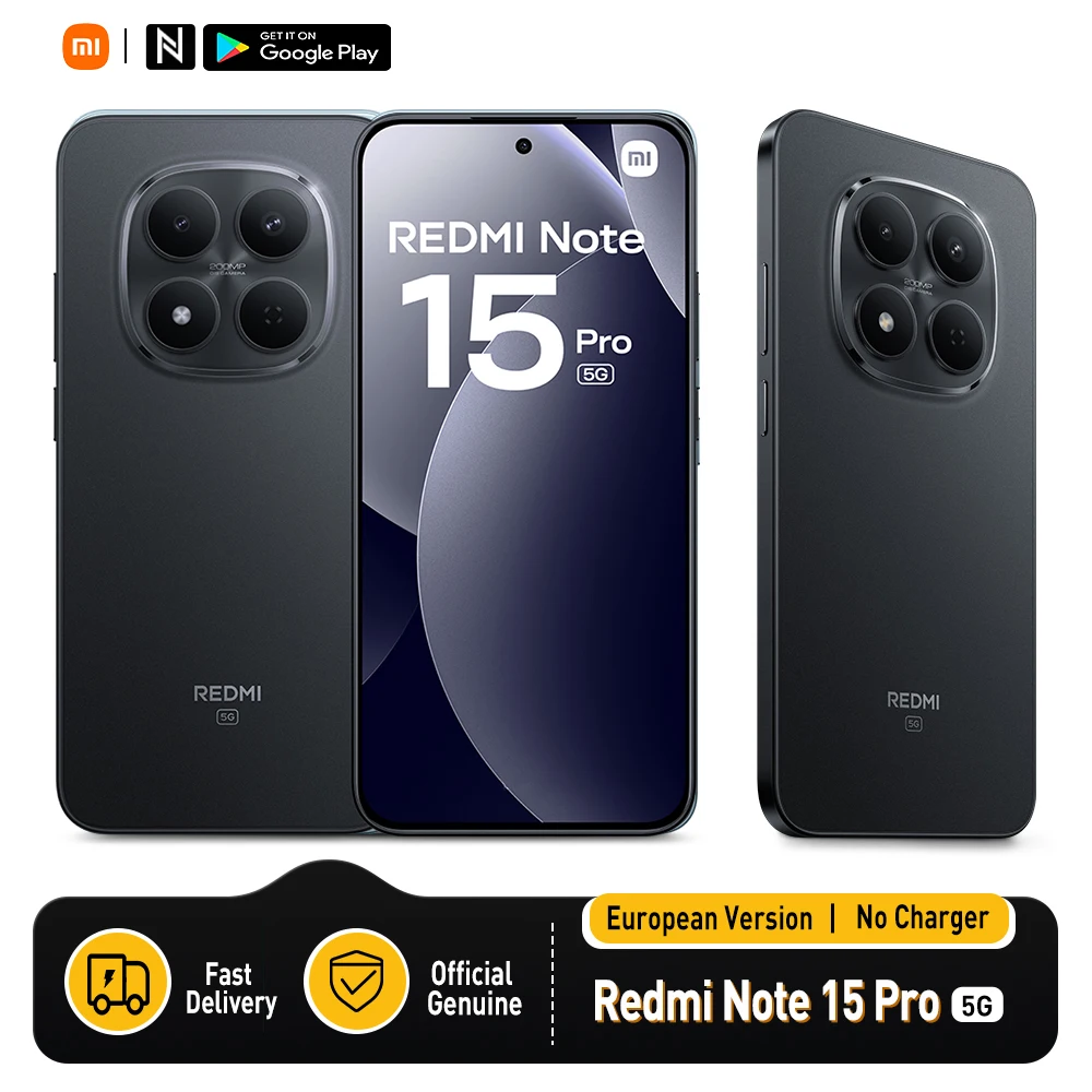 Xiaomi Redmi Note 15 Pro 5G Versión Europea 8+256GB MTK Dimensity 7400-Ultra Pantalla AMOLED 6,83" 1.5K, 120Hz, 200MP, IP68, NFC