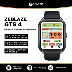 Nuevo Zeblaze GTS 4 con Llamadas de Voz, Pantalla AMOLED HD de 1.94», Reloj Inteligente con Más de 100 Modos Deportivos, Monitor de Frecuencia Cardíaca, SpO2 y Seguimiento de Salud