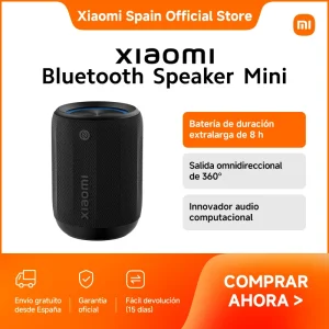 Oficial | Xiaomi Bluetooth Speaker Mini, Salida omnidireccional de 360°, Cuerpo pequeño, gran volumen*, Reproducción estéreo desde dos dispositivos