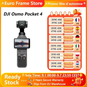 Envío desde la UE, DJI Osmo Pocket 4, Cámara Gimbal de Bolsillo con CMOS de 1″, Rango Dinámico de 14 Stops, D-Log de 10 Bits, Nuevo ActiveTrack Pocket 4