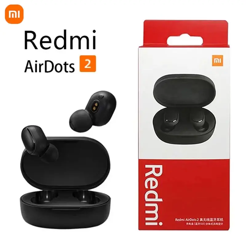 XIAOMI Redmi Airdots 2 Auriculares inalámbricos Bluetooth con micrófono Auriculares Bluetooth TWS Auriculares inalámbricos