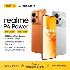 realme P4 Power 5G Versión EU Smartphone Batería de 10001mAh Carga de 80W Pantalla Curva de 6.8″ 144Hz Chipset Dimensity 7400 Ultra Cámara Sony de 50MP