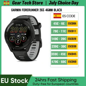Reloj Deportivo Inteligente Garmin Forerunner 265 Estilo Básico, Pantalla AMOLED de 1.3 Pulgadas, Monitor de Actividad