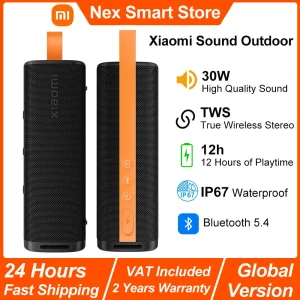 Versión Global Xiaomi Sound Outdoor, altavoz portátil de 30W, Combo estéreo TWS, batería de larga duración de 12 horas, altavoz inalámbrico IP67 BT5.4