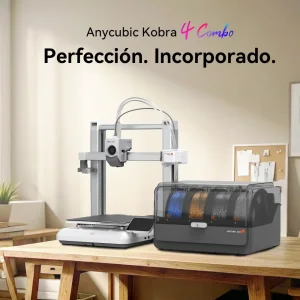 Impresora 3D ANYCUBIC Kobra 4/Kobra 4 Combo FDM Multicolor, Imprime de 1 a 8 Colores, Velocidad de Impresión Máxima de 600 mm/s, Tamaño de Impresión 260x260x260 mm