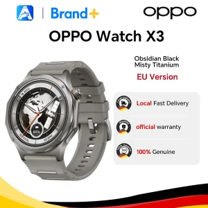Versión para la UE del reloj inteligente OPPO Watch X3 con Wear OS by Google, monitorización del sueño, autonomía de 16 días, monitorización de la saturación de oxígeno en sangre (SpO2) e IP69; compatible con OnePlus