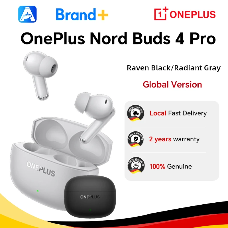 Auriculares OnePlus Nord Buds 4 Pro (versión global) con cancelación activa de ruido, 54 horas de autonomía y Bluetooth 6.0