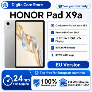 HONOR Pad X9a, Pantalla LCD de 11.5 Pulgadas, Frecuencia de Actualización de 120 Hz, 1.07 Billones de Colores, Brillo de 400 nit, Snapdragon 685 WIFI Octa-Core, 8300 mAh