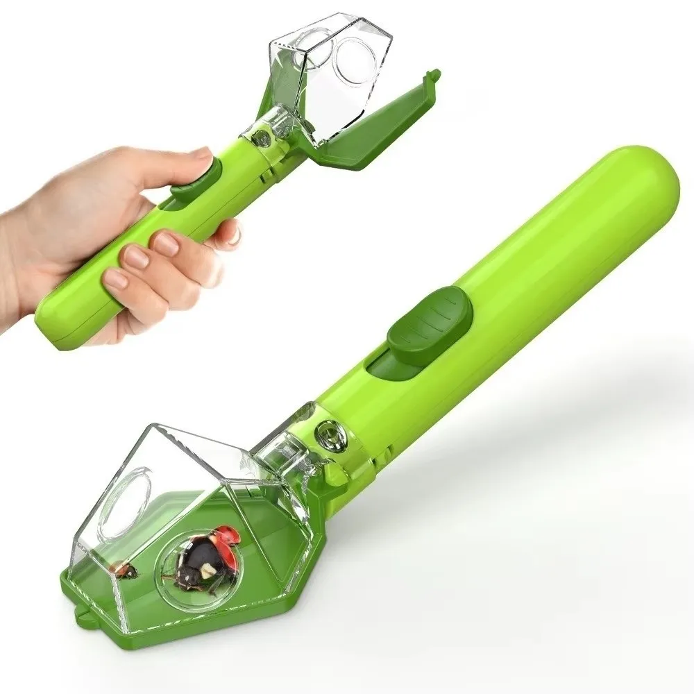 Atrapa insectos portátil multifuncional, mecanismo de liberación segura, trampa para insectos de mano tipo empuje, agarre cómodo, accesorio de jardín