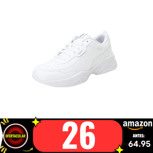 PUMA Cilia Mode, Zapatillas de Deporte Mujer, Puma White-Puma Silver, 42 EU