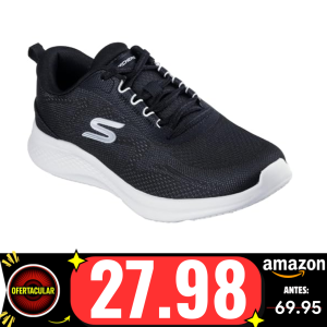 Skechers Skech-Lite Pro 2.0 Everyday Pace – Tenis para Mujer, Ribete Blanco de Malla Negra., 38 EU