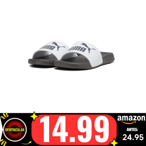 PUMA Popcat 20, Chanclas Unisex adulto, Puma White Dark Coal, 43 EU