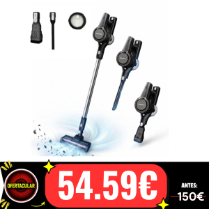 Aspiradora Escoba Inalámbrica GAVATECH ,Potente con 35Kpa, 45 min , aspiradora vertical sin cable , palo ligero 6 en 1 | Miravia