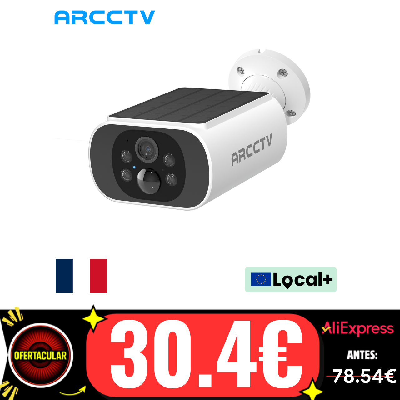 ARCCTV 2K WiFi cámara Solar Color visión nocturna conversación bidireccional FHD cámara de vigilancia al aire libre inalámbrica IP66 alarma de sirena impermeable