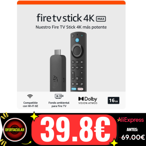 Amazon Fire TV Stick HD, 4K PLUS y 4K MAX – Streaming en Full HD y Ultra HD con Dolby Vision, HDR10+, Dolby Atmos, Wi-Fi 6, Control por Voz Alexa y Mando Incluido
