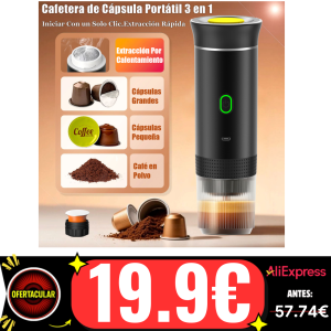 Cafetera de cápsulas portátil eléctrica inalámbrica 3 en 1 para coche y hogar, cafetera para acampar, cafetera de cápsula en polvo, cafetera Espresso de viaje