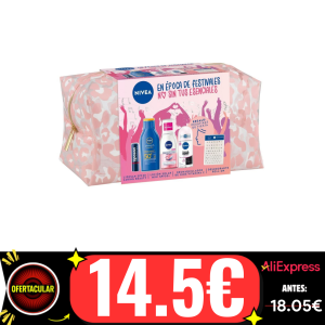 NIVEA Pack festivalero – Con neceser y 4 productos + pegatinas de regalo