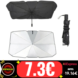 Parasol Plegable para Parabrisas Delantero, Protección UV para Interior de Coche, 80x140cm