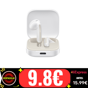 Official | Redmi Buds 6 Active, Diafragma dinámico de gran tamaño (14,2 mm) para un sonido potente y con poca distorsión, Reducción de ruido con doble micrófono para una voz más clara, Hasta 30 horas de duración de la batería con el estuche de carga*
