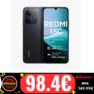 Xiaomi Redmi 15C Smartphone 4GB+128GB| 4+256GB Pantalla de 6.9″ batería de 6000mAh Carga rápida de 33W procesador Octa-Core