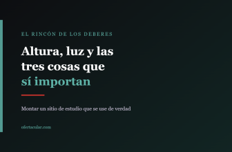 Portada del artículo sobre cómo montar el rincón de estudio de los niños: altura de la mesa, silla e iluminación