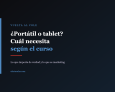 ¿Portátil o tablet para el cole? Cuál necesita según el curso que empieza